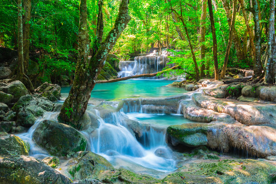 Beautiful waterfall in Thailand jungle © calcassa