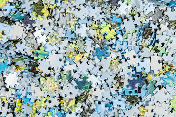 Background with colorful puzzle pieces