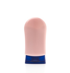 Plastic lotion bottle isolated