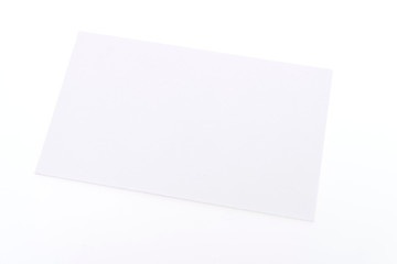 Blank white card