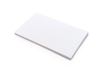 Blank white card