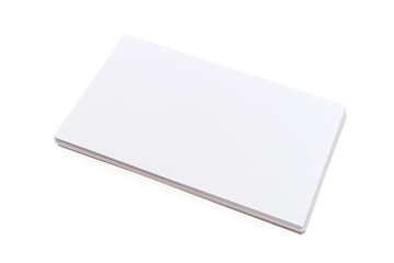 Blank white card