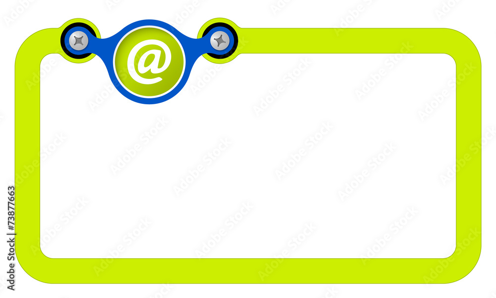 Poster text frame for any text with email icon