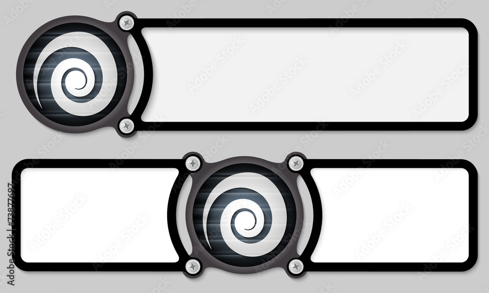 Poster dark frames for any text with spiral