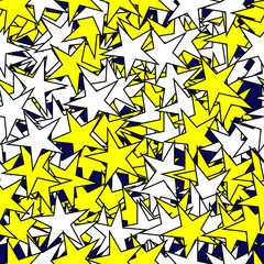 grungy stars seamless vector pattern