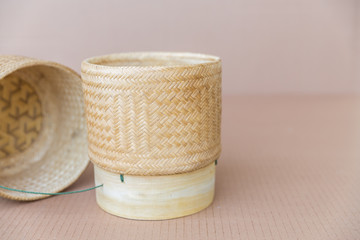 Wooden rice box thai style