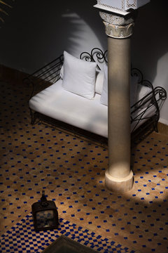 Innenraum in einem Riad in Marrakesch