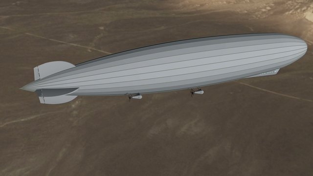 Zeppelin in Fly - close up