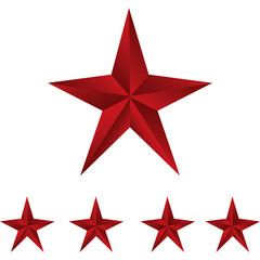 Obraz premium Shiny Red Stars. Form of first.