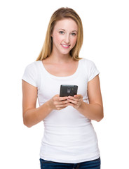 Woman use of cellphone