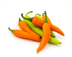 Hot chili pepper isolated on a white background