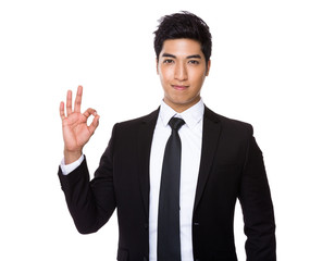 Businessman with ok sign