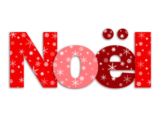 Noël (joyeux lettres flocons de neige texte)