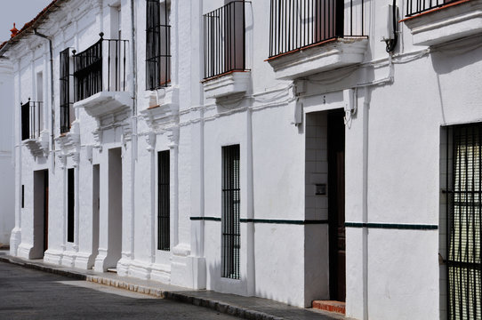 Llerena, Badajoz, vista urbana, casas blancas