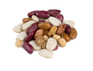 various beans isolated on white