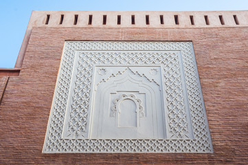 Aufwändig restaurierte Fassade in Marrakesch