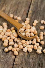 chickeaps on wooden surface