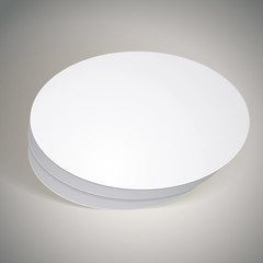 Vector blank round box, template for your package design, put yo