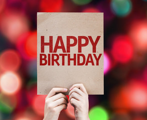 Happy Birthday written on colorful background