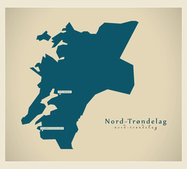 Modern Map - Nord-Trondelag NO