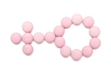 sign of Venus, isolated on white. Healthcare concept