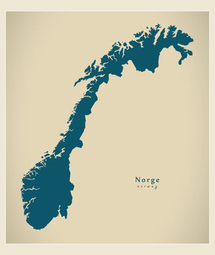 Modern Map - Norway NO