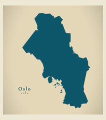 Modern Map - Oslo NO