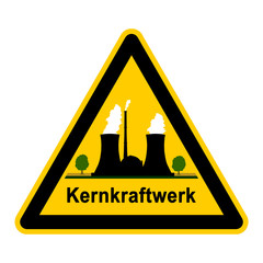 wso103 WarnSchildOrange - atom3 - Symbol - Kernkraftwerk g2650 © fotohansel