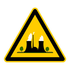 wso104 WarnSchildOrange - atom4 - Symbol - Kernkraftwerk 0 g2651 © fotohansel