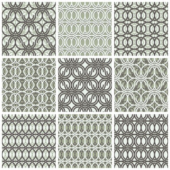 Brown and white vector intertwining circle pattern.