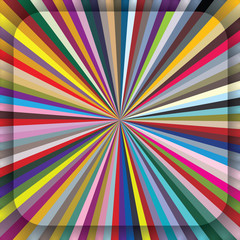 Colorful centrifugal striped background with diagonal segments.