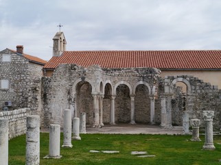 Fototapeta premium Remains of the St John monastery in Rab on the island Rab