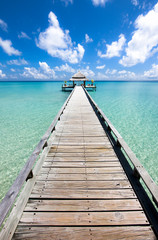 Long pier in the day time, Indian ocean