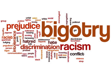 Bigotry word cloud