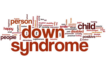 Obraz premium Down syndrome word cloud
