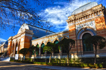 Fototapeta premium Madrid, Palacio de Velázquez, Parque del Retiro, siglo XIX