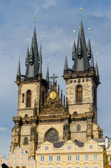 Fototapeta na wymiar Church of Our Lady in front of Tyn, Prague
