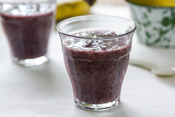 Banana with Blueberry smoothie