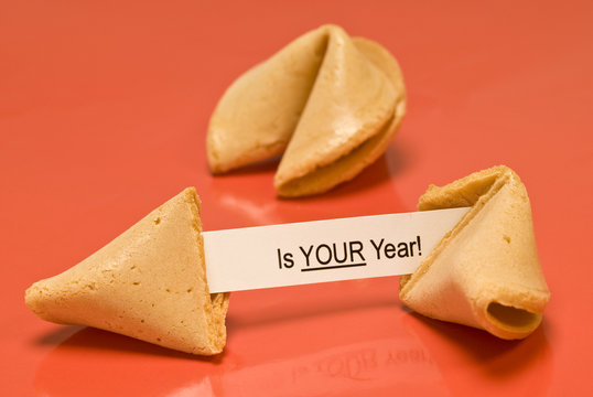 Your Year Fortune Cookie With Blank Year