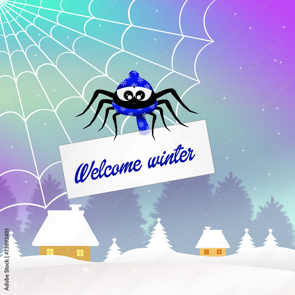 Sticker welcome winter