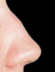 girl bow on a black background