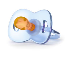 blue silicone pacifier