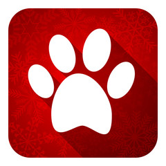 foot flat icon, christmas button