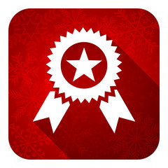 award flat icon, christmas button, prize sign