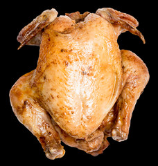 grilled chicken on a black background