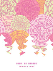 Vector doodle circle texture Christmas tree silhouette pattern