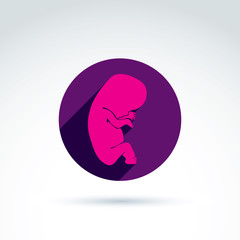 Pregnancy and abortion idea. Vector conceptual illustration of b