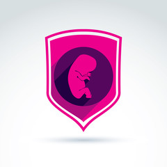 Pregnancy and abortion idea – save live theme. Conceptual illu