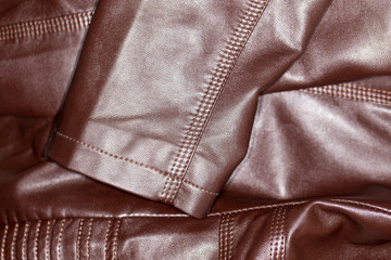 background of brown leather