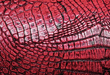 Red alligator patterned background